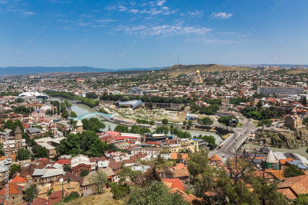 View of the Tbilisi from Narikala Fortress. Georgia