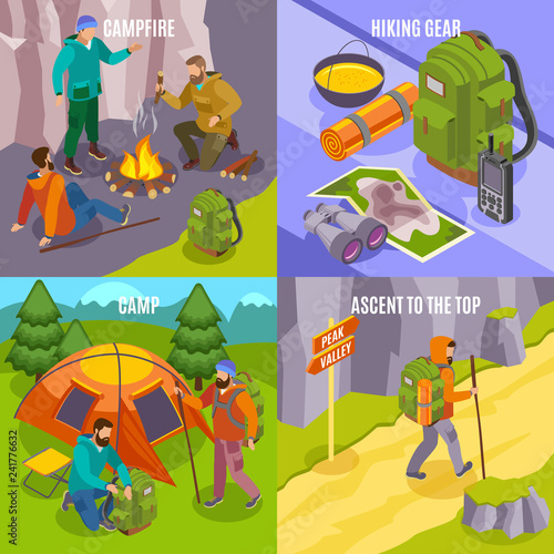 Camping Hiking Design Concept