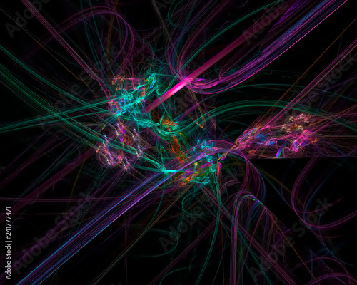 abstract digital fractal, beautiful background, disco