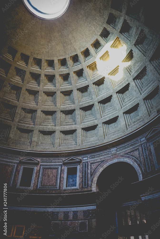 interior of the Pantheon's dome