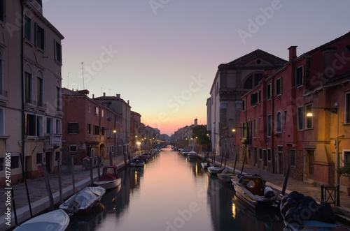 Early morning canal in Venice