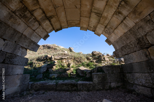 Apollonia Archaeological Park, Fier Prefecture, Albania - december 28 2018: ruins of ancient Greek city of Apollonia (Illyria) © Giuma