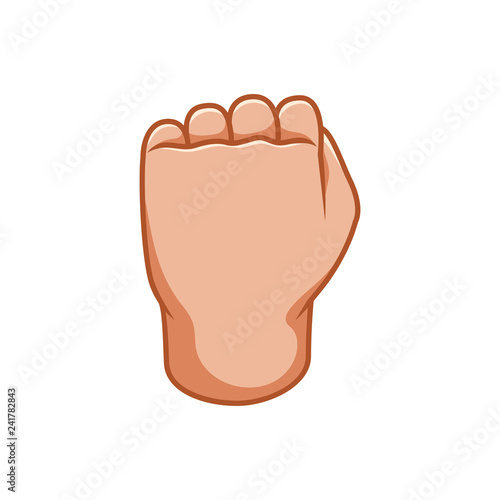 Hand gestures, great design for any purposes. Fist male. Gesture line icon. Hand gestures illustration. Human vector gestures. White background.