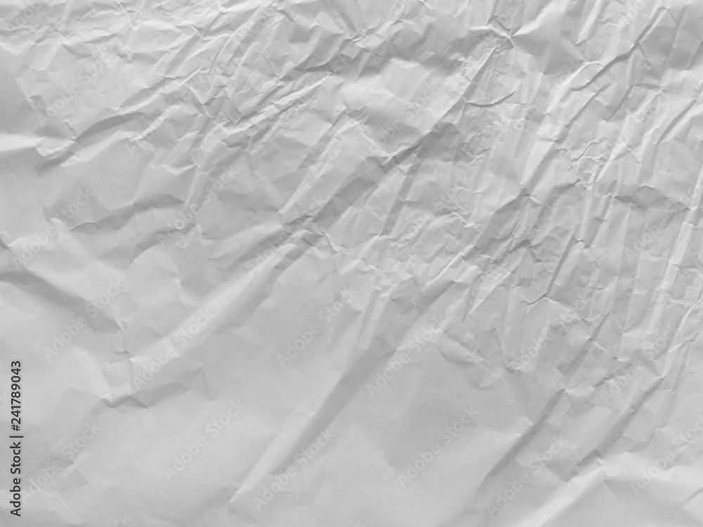 Crumpled white packing paper Crumpled white packing paper
