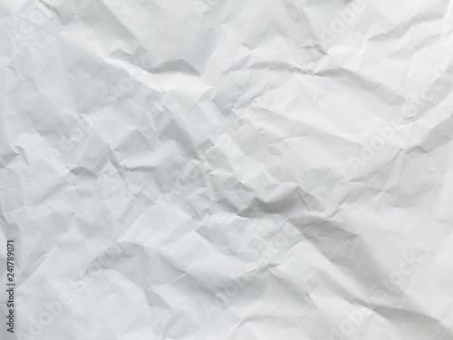 Wrinkled white packing paper