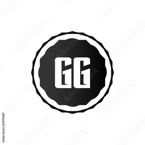 Initial Letter Logo GG Template Vector Design photo