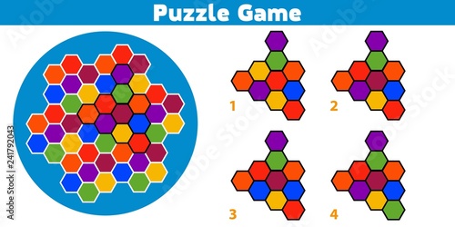 Puzzle game.  Complete the Pattern. Education logic game for preschool kids. Vector Illustration
