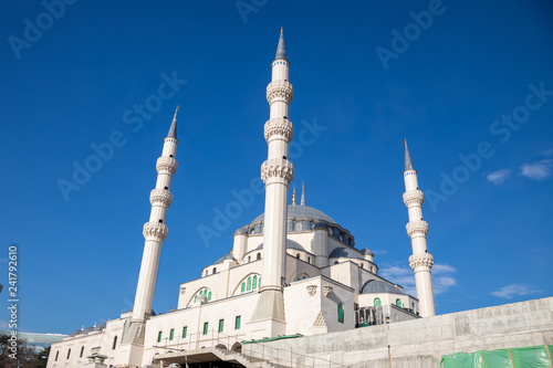 Tirana, Albania - december 31 2018: new mosque under construction photo