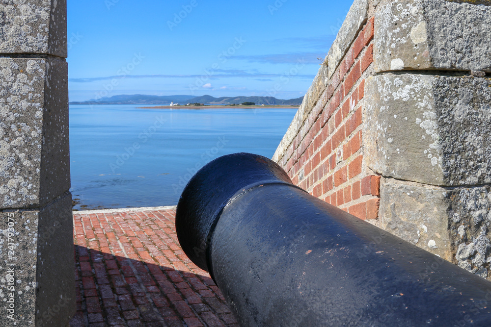 cannon overlooking ocean 