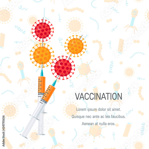 Vaccination concept, vector image in flat style