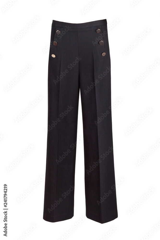 Trousers in woven fabric with a high waist Trousers in woven fabric with a high waist
