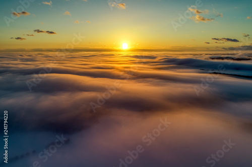 雲海の空撮
