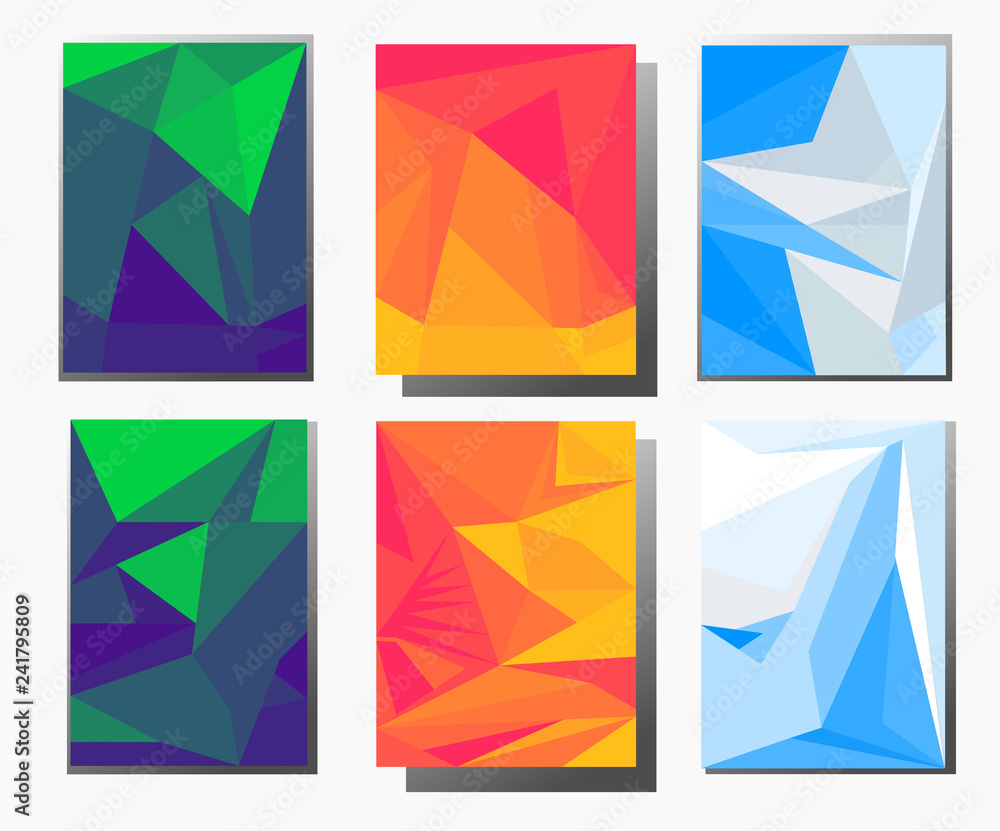 Set of geometric design cards. Applicable for Covers, Voucher, Posters, Flyers and Banner Designs Set of geometric design cards. Applicable for Covers, Voucher, Posters, Flyers and Banner Designs