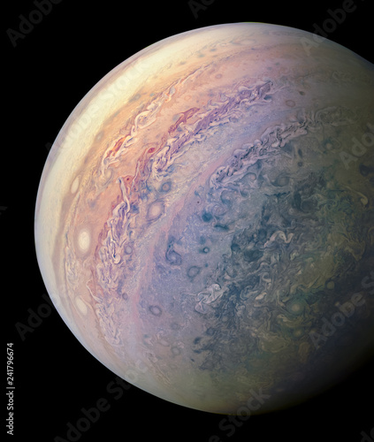 Photo Jupiter (real photo, obtained from deep procesing of NASA's Juno mission RAW ima