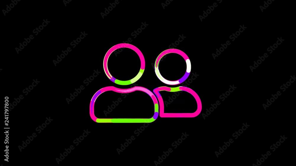 Circles gather in symbol user friends. After it crumbles in a line and moves to the camera. Alpha channel black Circles gather in symbol user friends. After it crumbles in a line and moves to the camera. Alpha channel black