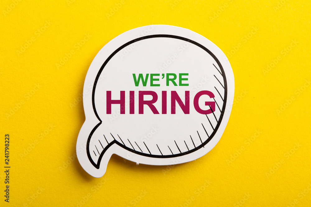 We Are Hiring Speech Bubble Isolated On Yellow We Are Hiring Speech Bubble Isolated On Yellow