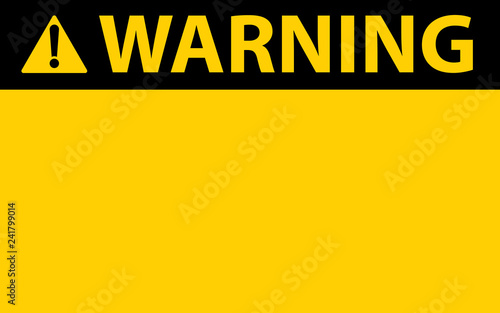 Blank Warning Sign Vector Background