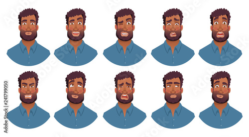 portrait of african man set