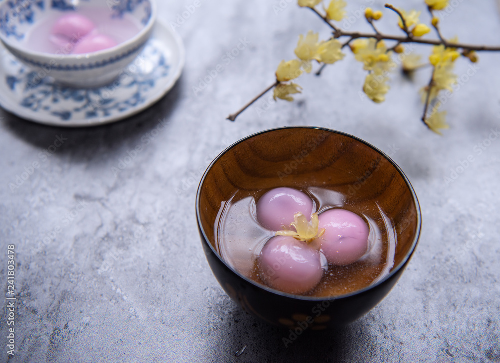 Traditional chinese sweet rice ball Traditional chinese sweet rice ball