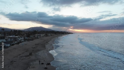 Wallpaper Mural Sunrise Drone Along Beach Torontodigital.ca