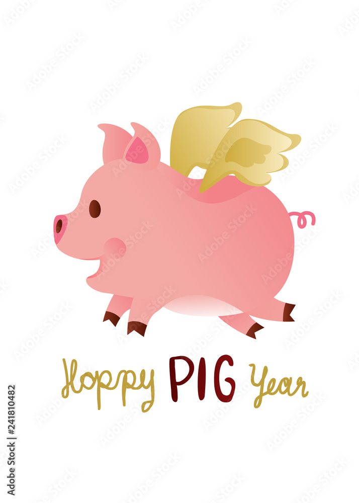 Happy chinese new year 2019 greeting card.Pig year template. Happy chinese new year 2019 greeting card.Pig year template.