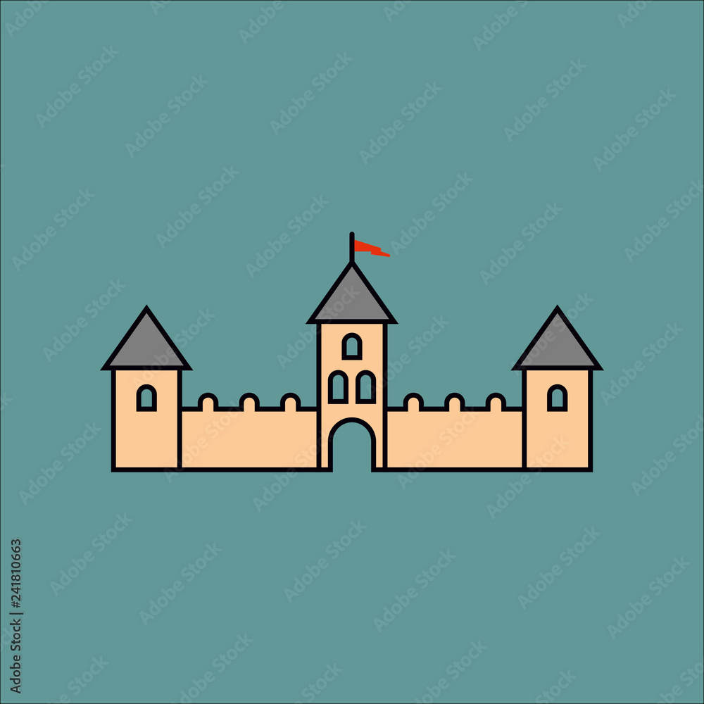 Castle vector icon Castle vector icon