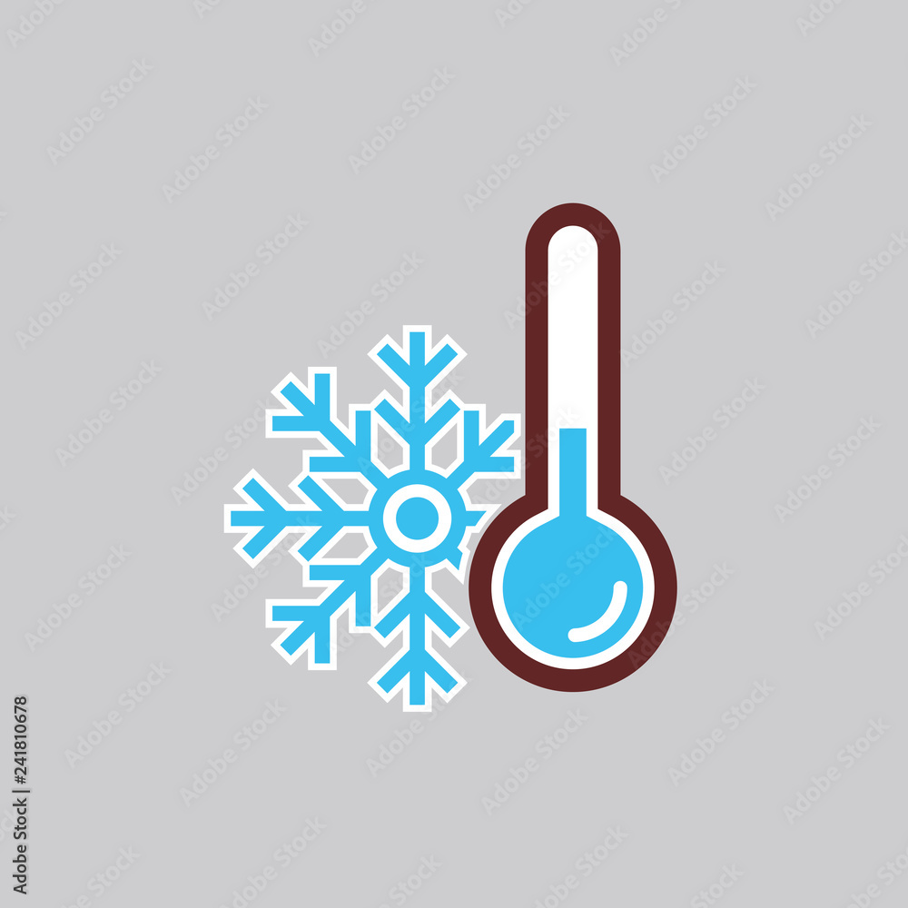 Thermometer cold winter vector icon Thermometer cold winter vector icon