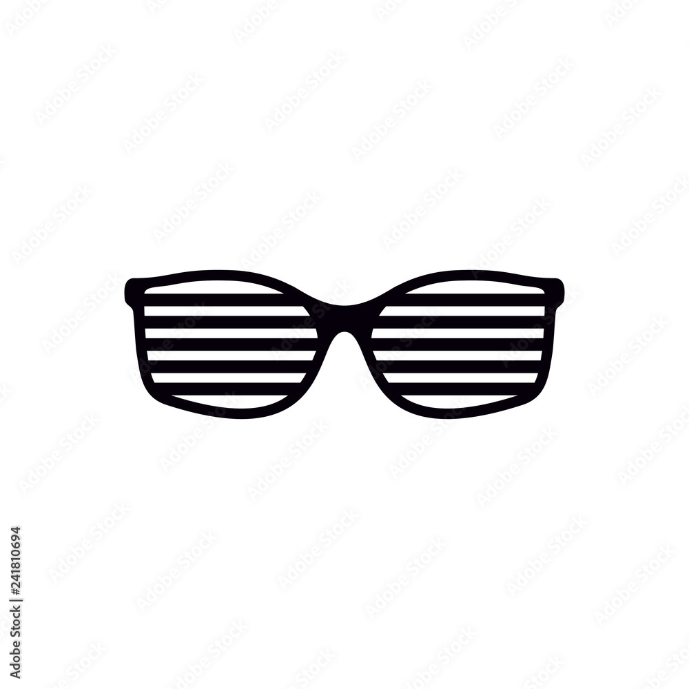 Sunglasses with stripes vector icon Sunglasses with stripes vector icon