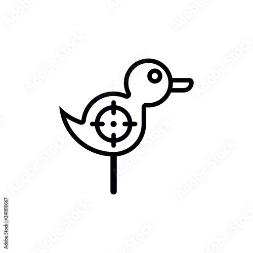 Duck shooting vector icon