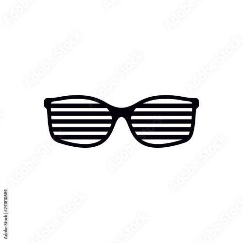 Sunglasses with stripes vector icon