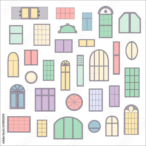 Linear collection of various windows types