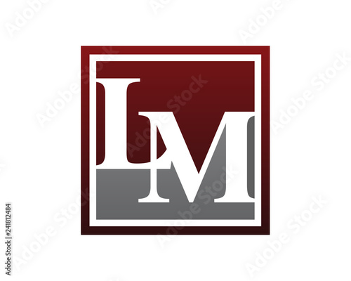 LM letter logo icon template 4
