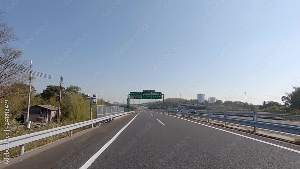 知多横断道路・中部国際空港連絡道路(セントレアライン)移動映像/愛知県,日本 知多横断道路・中部国際空港連絡道路(セントレアライン)移動映像/愛知県,日本