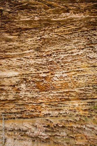 Sedimentary rock of Ritchie Ledges in Cuyahoga Valley National Park.