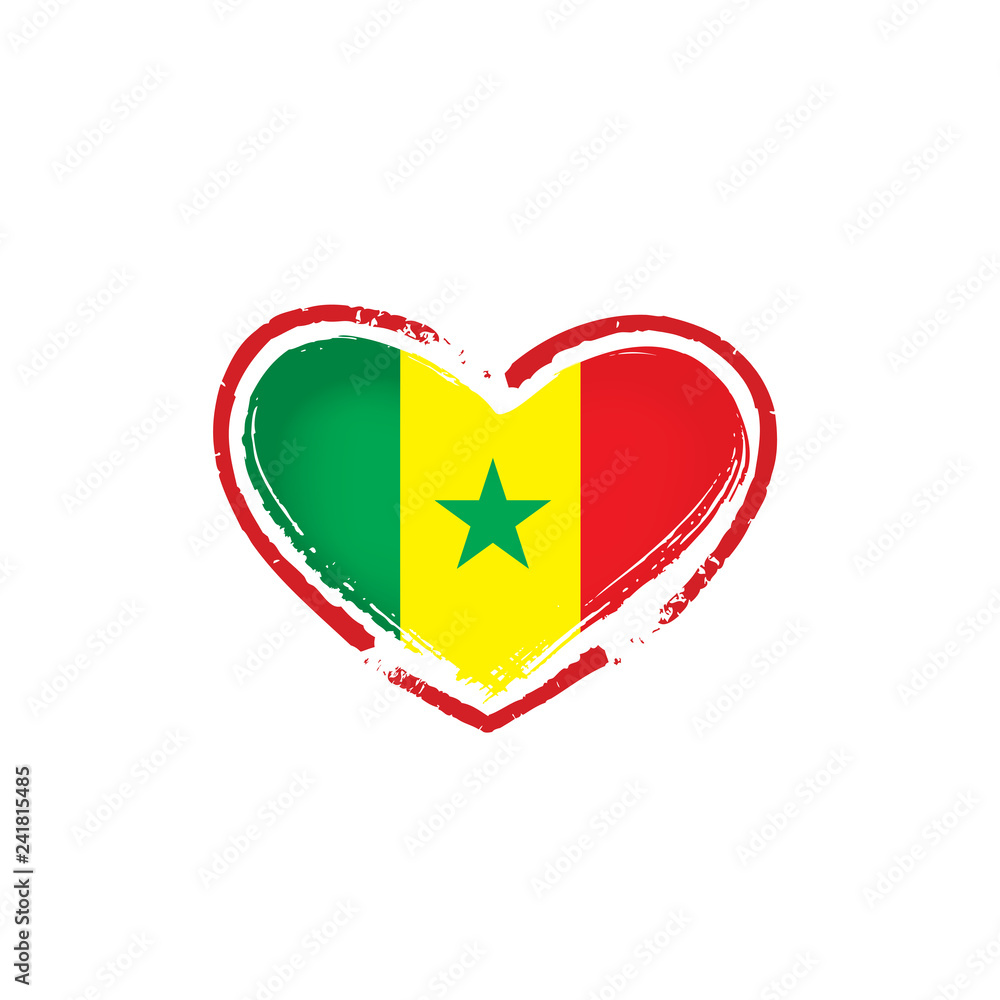 Senegal flag, vector illustration on a white background Senegal flag, vector illustration on a white background