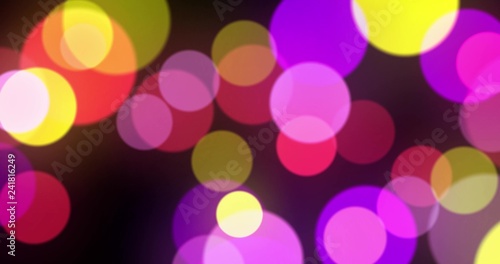 abstract background with animated glowing purple magenta white bokeh loop, alpha