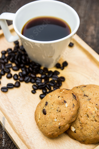 Wallpaper Mural chocolate cashew nut Cookie with coffee Torontodigital.ca