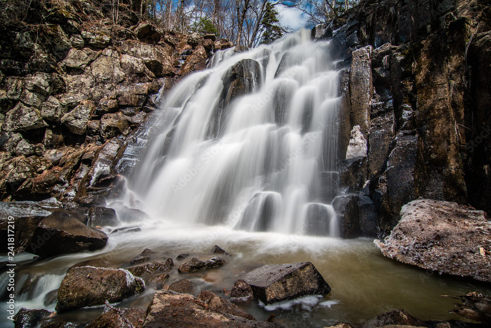 Beautiful falls in the forest Beautiful falls in the forest