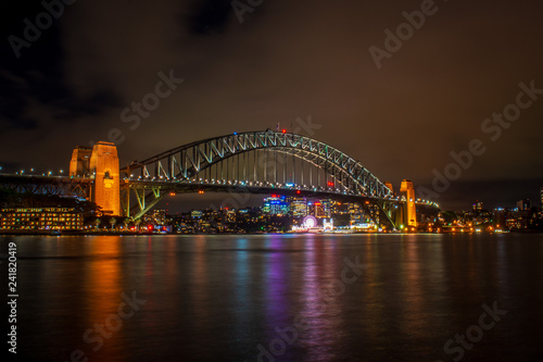 Sydney Harbor Bridge Night Lights