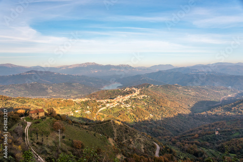 View of the Mountains of Southern Italy from an Abandoned Village