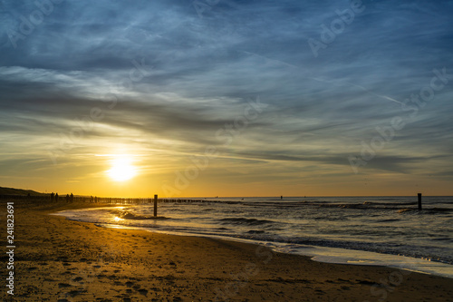 sunset on the beach