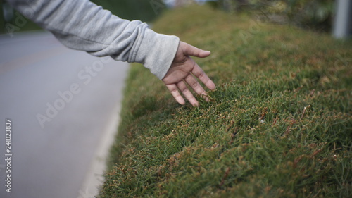 hand with a shovel