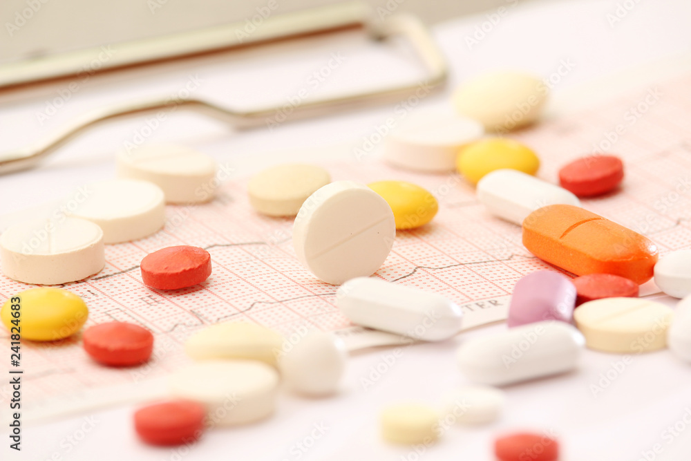 Medication pills as a medical healthcare concept Medication pills as a medical healthcare concept