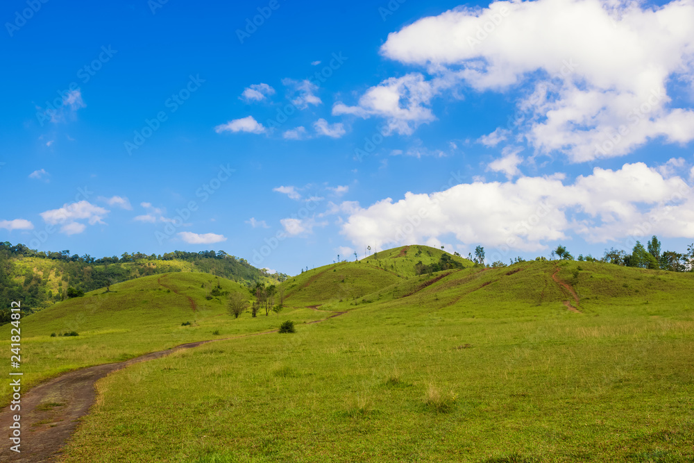 Green grass mountain or Phu Khao Ya unseen of ranong province southern thailand