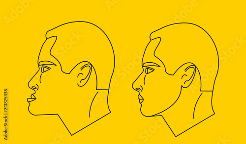 Man with malocclusion illustration