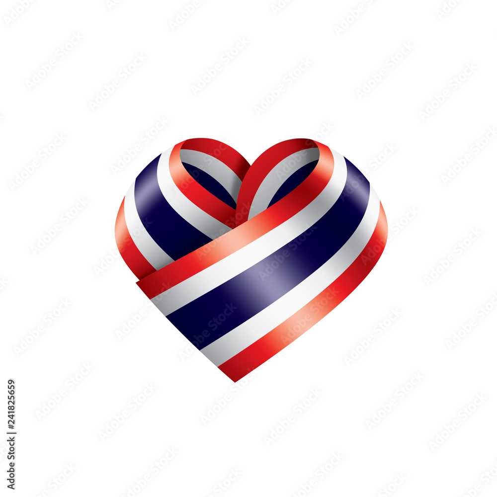 Fototapeta premium Thailand flag, vector illustration on a white background