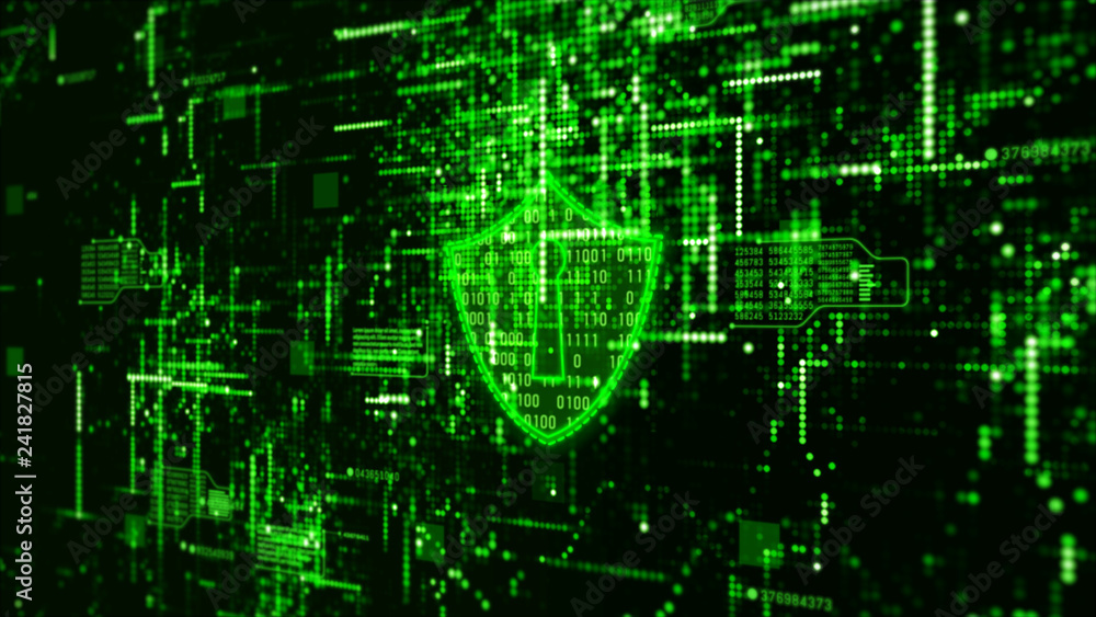 Hi-Tech digital technology cyber security display holographic information abstract background Hi-Tech digital technology cyber security display holographic information abstract background