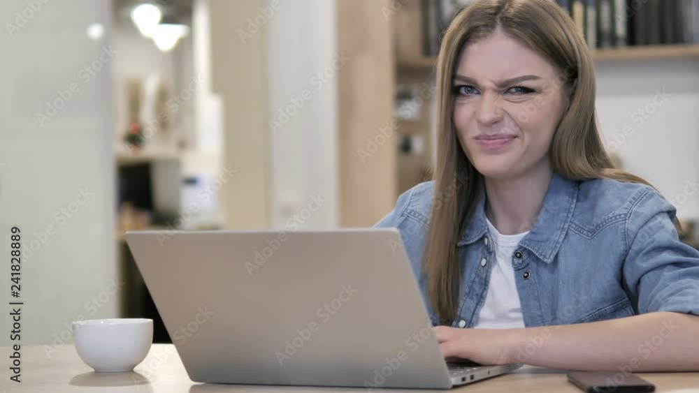 Young Woman Denying by Shaking Head, No Young Woman Denying by Shaking Head, No