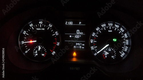 speedometer and tachometer