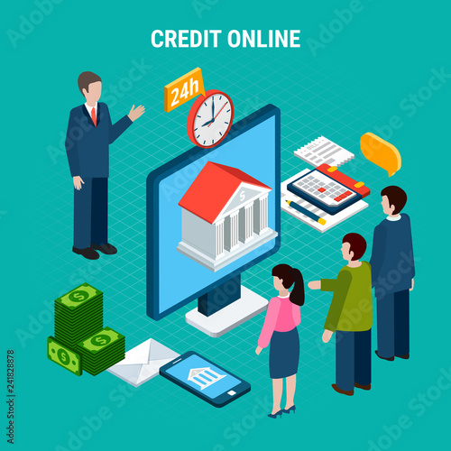 Take Credit Isometric Composition